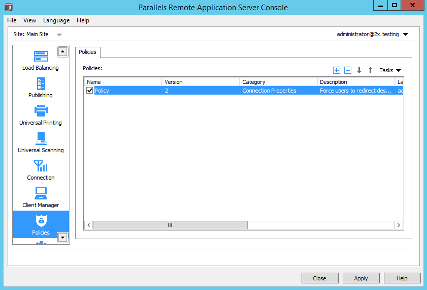 Managing Parallels Client Settings